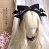 Purple accessory with bow, halloween, Lolita style