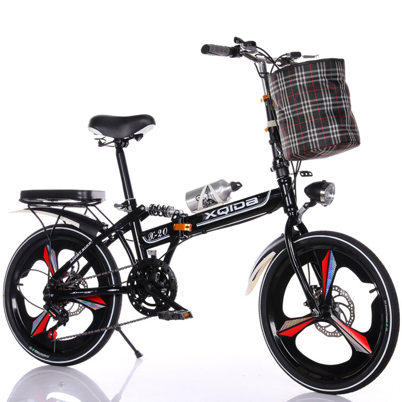 Folding Bicycle 20inch 22inch Speed Shock-Absorbing Disc Brake Can Be Used by Adults Ultra-Light Portable Kidsren's Student Bicycle