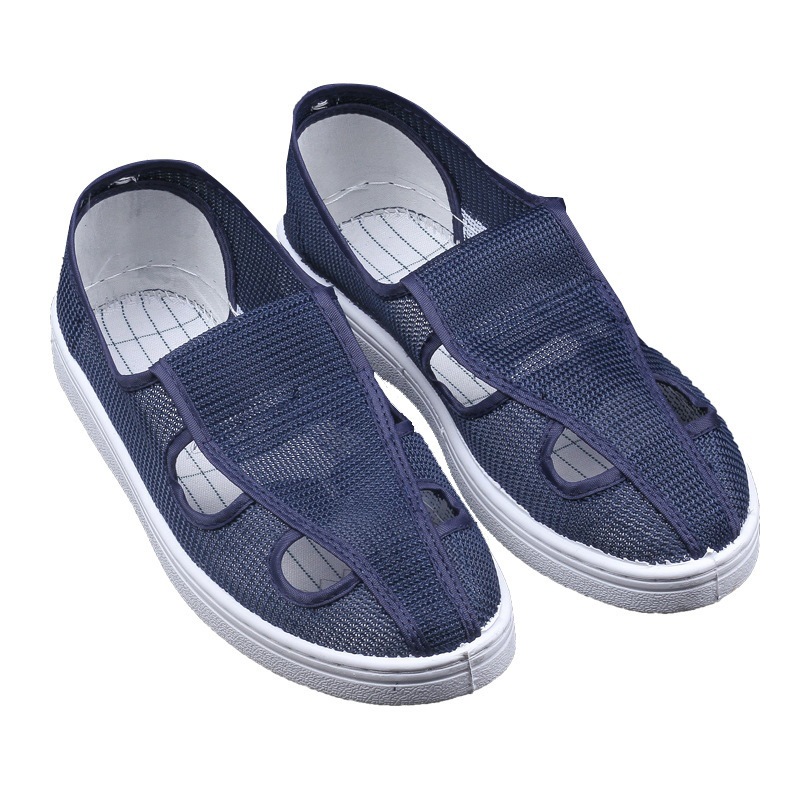 夏季全网工鞋 车间防静电专用清凉透气低帮全网四孔PVC鞋