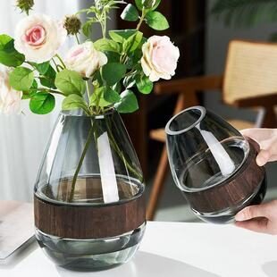 ���W ins�p�ݿ͏d�廨ƿľ��ľ�����С��ԭɫ��ɫ�߼��в�����ƿ