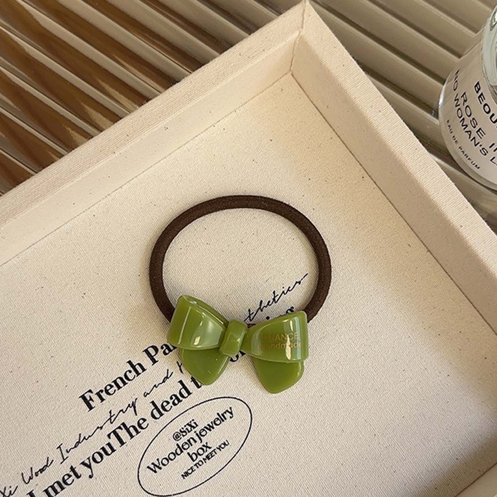 Coreano oro acético adorable arco de cabello anillo de cabello cuerda elástica cuerda de cabello duradera mujer