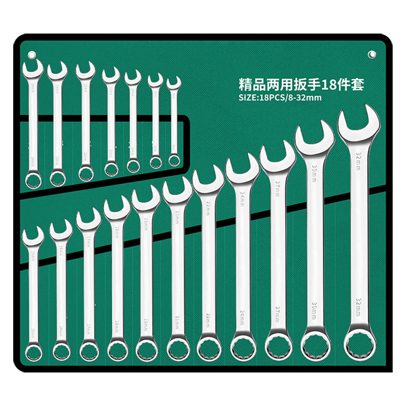 Juego de llaves inglesas de doble propósito genuino con bolsa, juego completo de llaves Torx de grado industrial, kit de herramientas, juego completo de llaves inglesas de boca fija