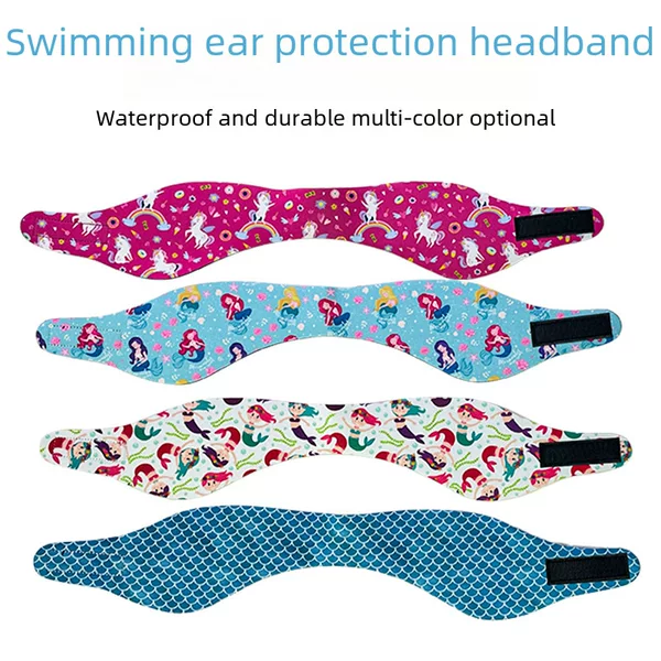 Cross-Border Popular Diving Material Sports Swimming Headband Earmuffs Teaching Training Diving Swimming Bathing Headband