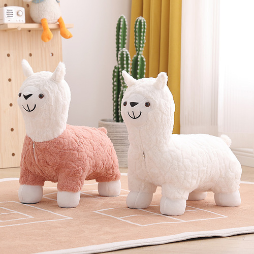 Alpaca Chair Living Room Shoe Bench Children's Sofa Leisure Chair Seat Bench Cartoon Birthday Simple Modern Animal Bench
