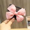 Children's cloth with bow handmade, hair accessory, hairgrip, hair stick