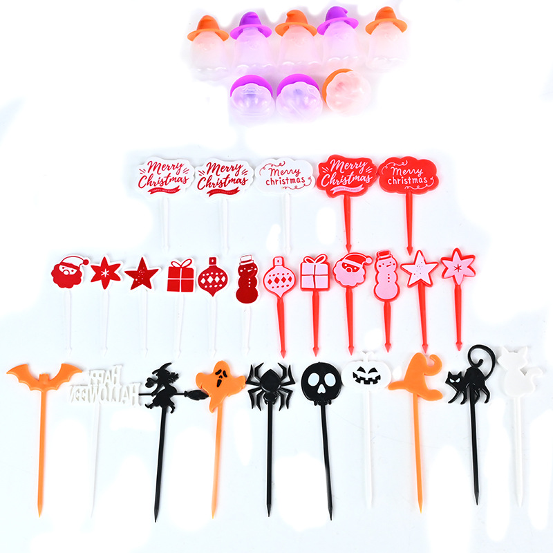 Uso doméstico Cartoon Tenedores para fruta para niños Creativo Animales para niños Set de palillos de plástico para fruta Palillos para fiambrera