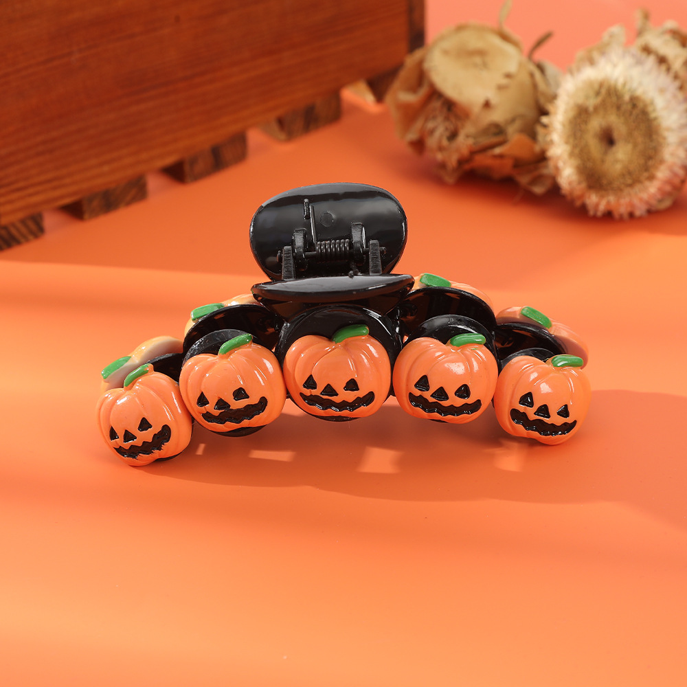 Fantasy and Strange Orange Pumpkin Magic Wizard Hat Children's Bizarre Hairpin Party Cute Hair Accessories_voghion.com