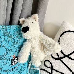 国産ジェリーキャットと同じスタイルのウェストハイランドバックパック人形、斜め掛けバッグ、かわいい犬のバッグ、漫画のぬいぐるみ