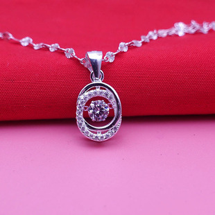 99 Innocent water drops necklace female sterling silver clavicle chain beating heart small flower pendant niche temperament birthday gift