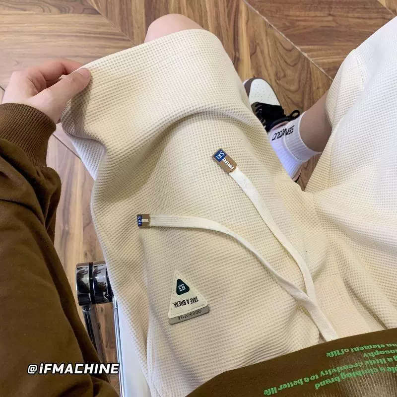 Мужские летние тонкие баскетбольные спортивные шорты, свободная повседневная верхняя одежда, модный бренд, вафельные шорты для трансграничной внешней торговли.