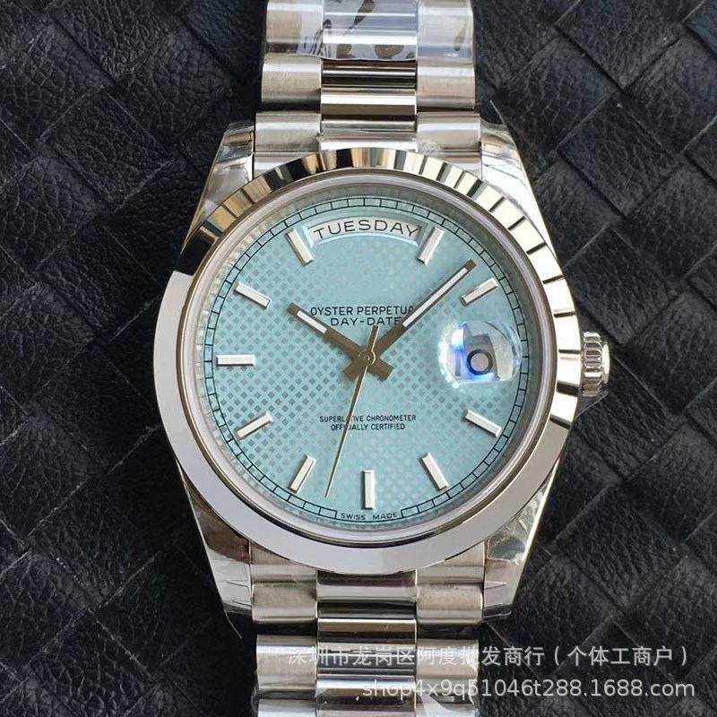 공장 직접 판매 라오가 로그 듀얼 캘린더 DD 시계 완전 자동 기계식 시계 하이 엔드 C 공장 녹색 물 유령 시계