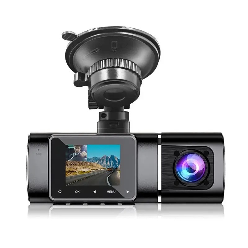 Cross-border driving recorder HD night vision car front car double recording double lens 1.5 inch HD 1080P car DV