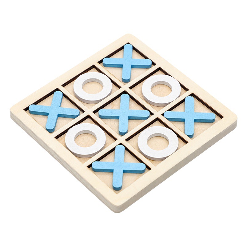 Transfronterizo de madera Jiugongge XO Placa de ajedrez en forma de juguetes educativos para niños educación temprana juego de escritorio entrenamiento pensamiento lógico