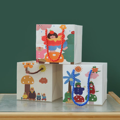 Cartoon Simple Convenient Gift Bag Cartoon Printed Shopping Tote Bag Children's Creative Festival Gift Packaging Bag