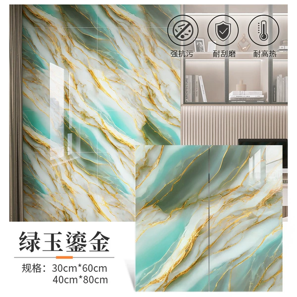 Green jade gilded-thickened aluminum foil bottom
