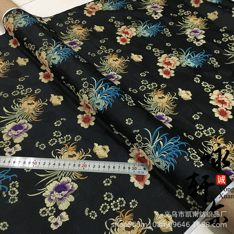 织锦缎布料绸锻中式红木沙发抱枕坐垫布仿古旗袍唐装服装面料批发