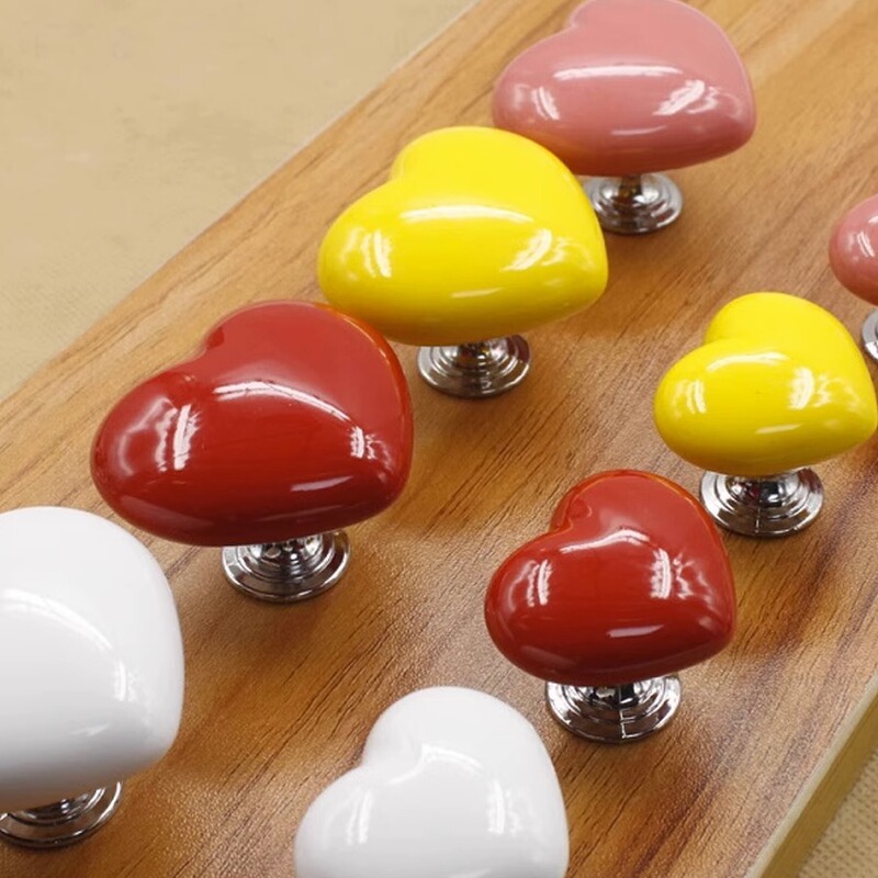 Color heart-shaped toilet press creative toilet toilet tank button auxiliary device fashion love button