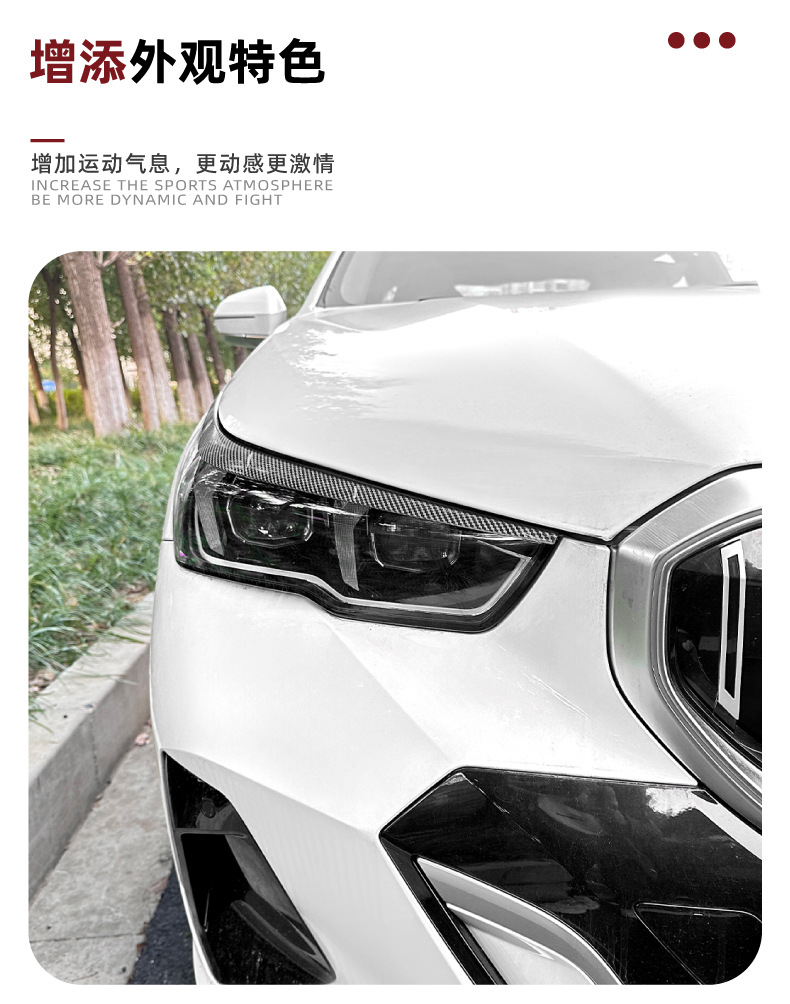 For BMW 5 Series BMW i5 G60 G61 2024+ Headlight Eyebrow Sticker Exterior Modification