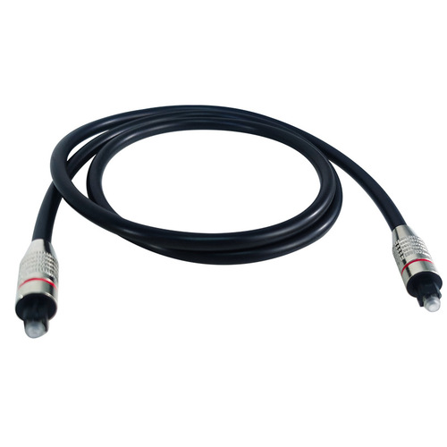 OD6.0 Digital Optical Fiber Audio Cable with Speaker Terminal, 1 Meter