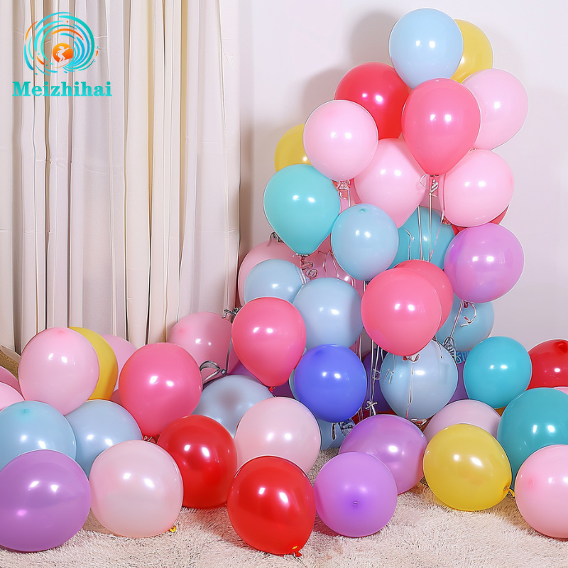 Globo de fiesta de boda de decoración de bola de 5 pulgadas, globo transparente de látex, juego al por mayor, puesto de empuje de globo de cumpleaños