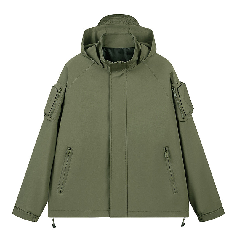 Men's Clothing Spring and autumn 2024 men's jacket solid color outdoor men's jacket thin windproof waterproof solid color couple jacket_voghion.com