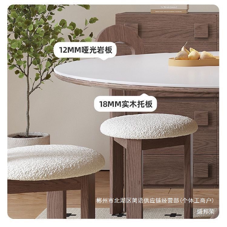 Fábrica directa 2026 nuevo estilo medieval madera sólida mesa de comedor de tabla de roca doméstica pequeña mesa de comedor moderna simple restaurante