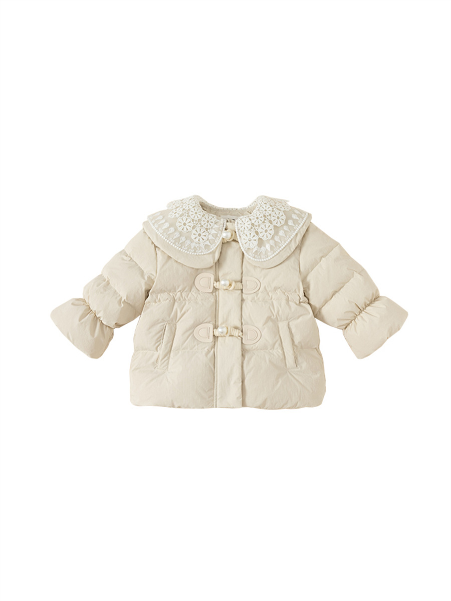 Youbao ropa para niños chaqueta de plumón para niños invierno niña cuello de muñeca de encaje dulce chaqueta de plumón cálido DY23149