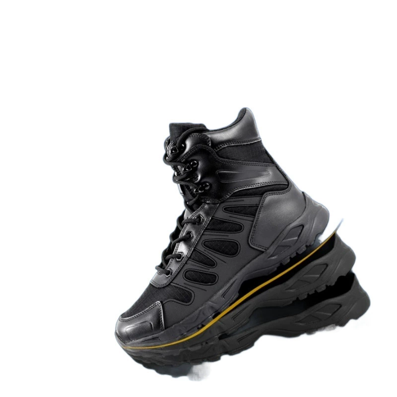 High shock‑absorbing outdoor boots, breathable mesh, ankle support, sizes 38–46