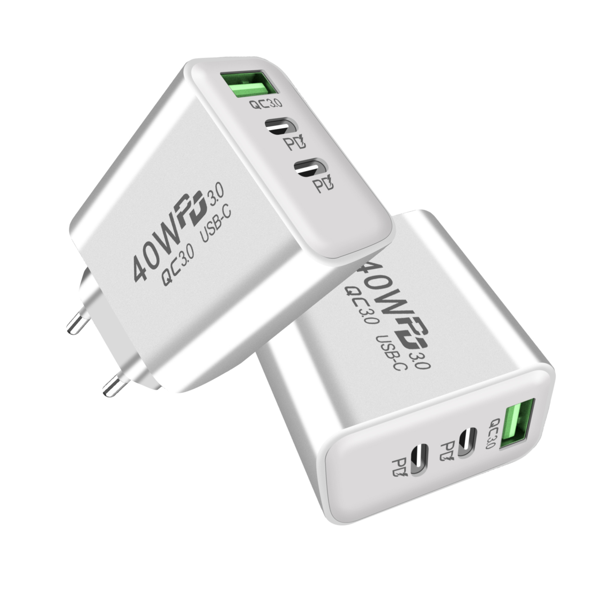 El modelo privado dual 2.4A del PD + 1USB para Apple/el cargador TYPE-C 12W del teléfono móvil de Android ayuna cargador de viaje de la carga