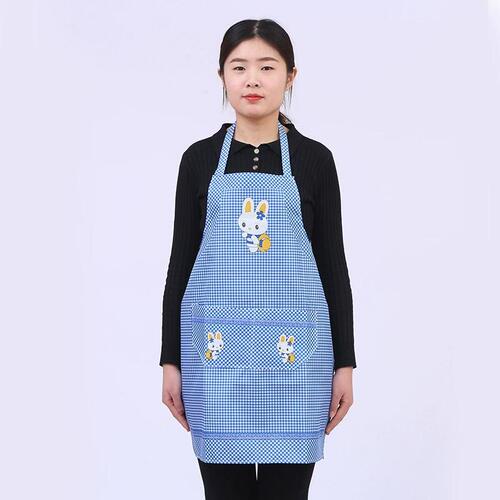 Apron wholesale promotional gift printing logo disposable kitchen work clothes white rabbit cartoon women and ladies apron