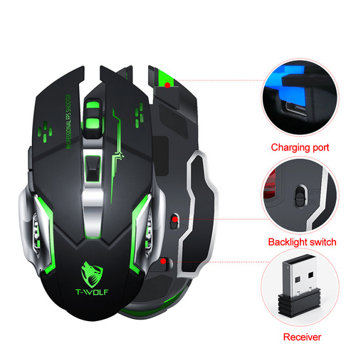 E-Sports New Rechargeable Wireless Mouse Silent Office Gaming Laptop Creative Wireless Mouse Source
