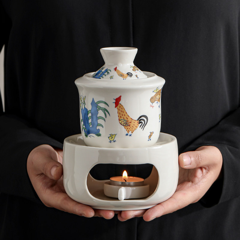 Dehua Blue and White Porcelain Wine Warmer, Household Wine Warmer Pot, Portable Chinese-Style Wine Dispenser for One Person, 0.1kg Wine Warmer Pot