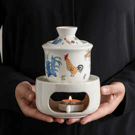 德化青花白酒温酒器家用温酒壶便携中式分酒器单人二两暖酒壶