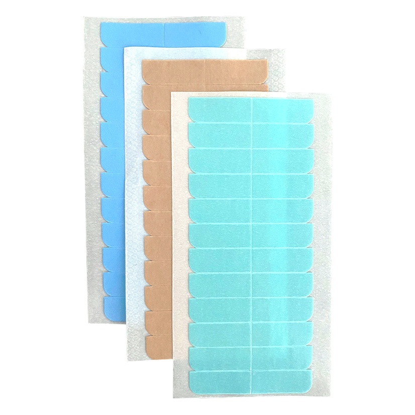 Cinta de peluca azul transfronteriza, cinta biológica de doble cara, película de peluca resistente al agua, resistente al sudor y de alta adherencia, gel de extensión para el cabello al por mayor