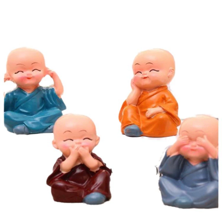Source manufacturer's hot selling four monks, small monk Xiaosha cartoon dolls, ornaments, direct selling goods Source car decoration