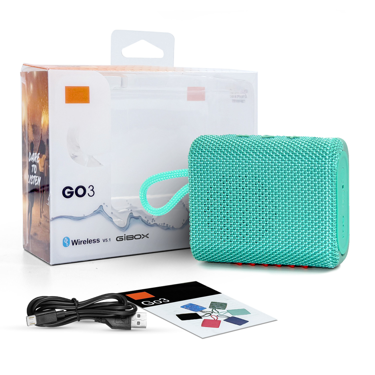 Comercio exterior transfronterizo nuevo altavoz inalámbrico GO3 mini subwoofer portátil para exteriores altavoz Bluetooth BRIC de tercera generación