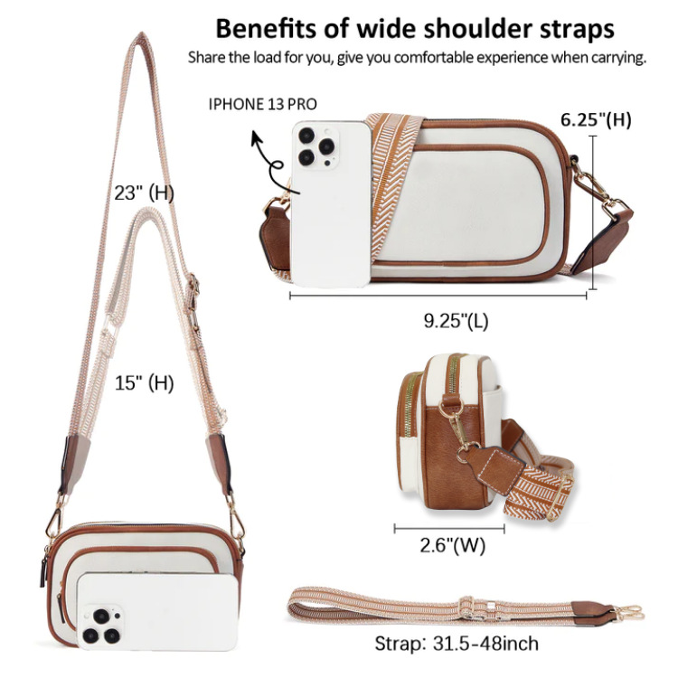 Single Shoulder Strap Strap Type Women's Pu Leather Solid Color Vintage Style Classic Style Square Zipper Shoulder Bag