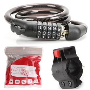 Neutral Password Lock Metal Alloy Steel Lock Mountain Bike Five-Digit Bicycle Lock Wire Chain Lock 87620