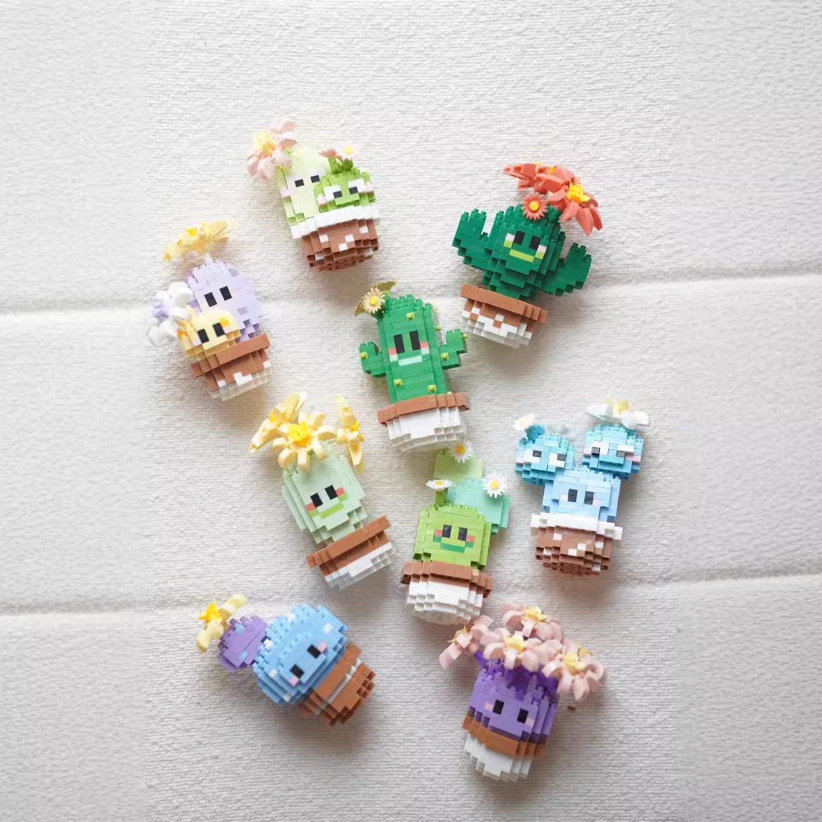 8945 - 8953 gránulos de microcactus creativos de escritorio para niños regalos para montar bloques de construcción image 5