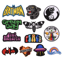 君樂繡品新款卡通布貼蝙蝠彩虹童裝輔料兒童飾品配件衣服補丁貼