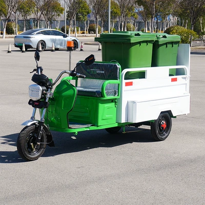 Electric Garbage Removal Truck for Residential Areas, Small Sanitation Garbage Transport Vehicle, Single-Bin, Double-Bin, 4-6 Bin Garbage Truck