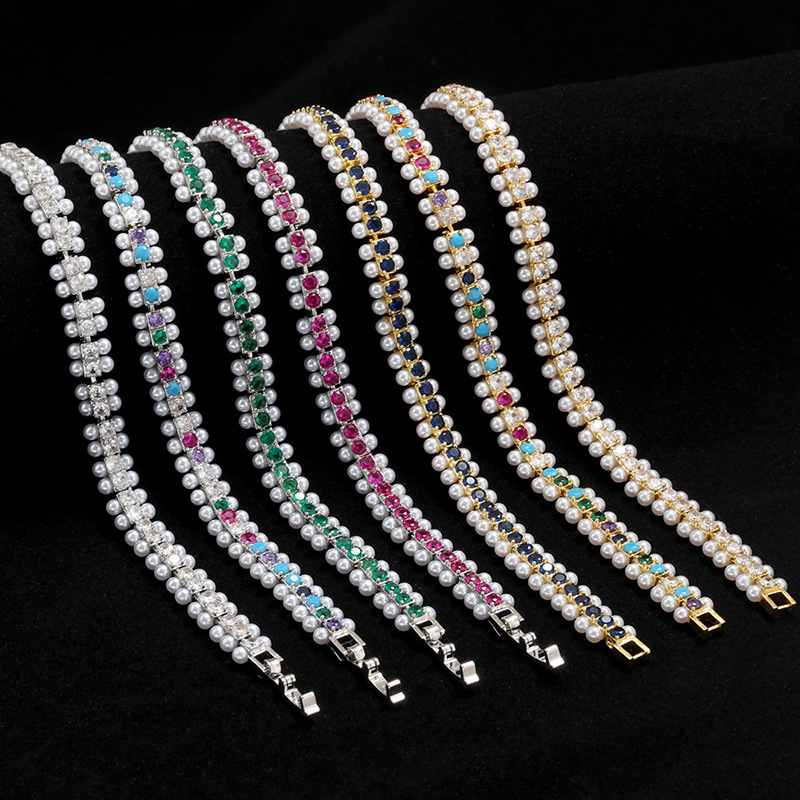 Luxurious Geometric Copper Plating Zircon Bracelets