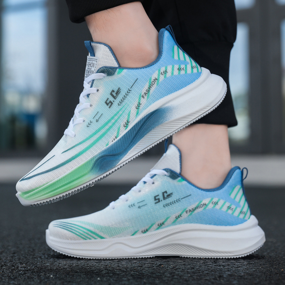 New Versatile Large Size Men's Shoes for All Seasons, Breathable Mesh Shoes, Men's Sports Shoes, Lightweight Casual Soft-Soled Running Shoes