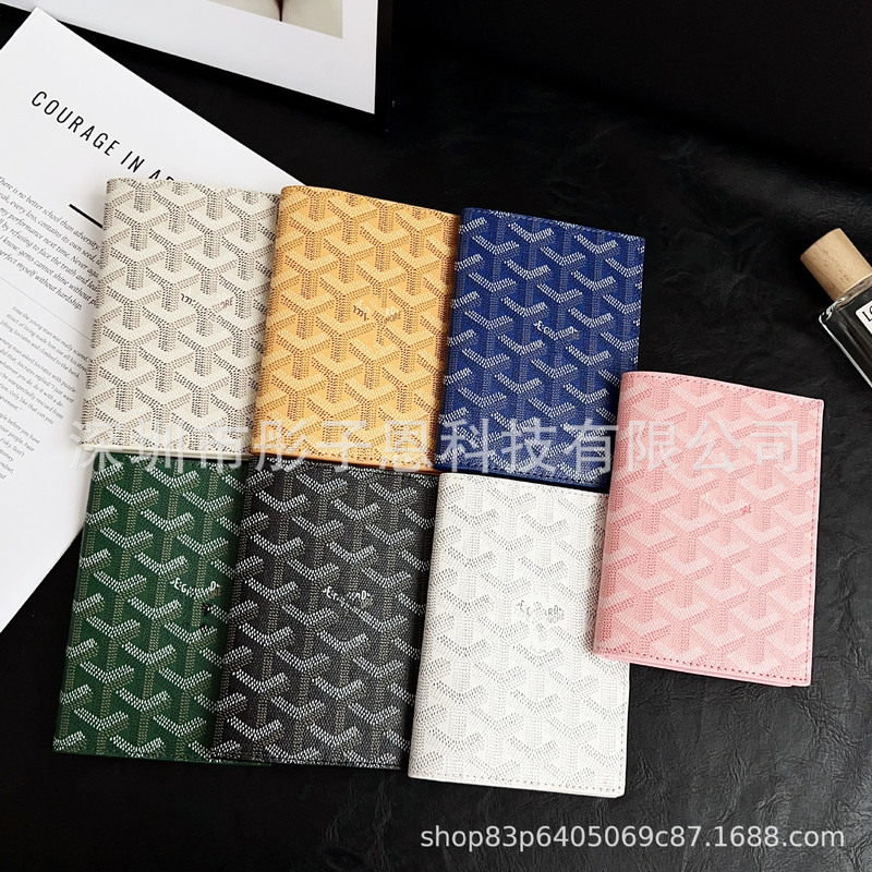 Dog Tooth Big Brand Passport Genuine Leather Multifunctional Folding Wallet Thin Business Wallet Fashion Versatile Unisex Style