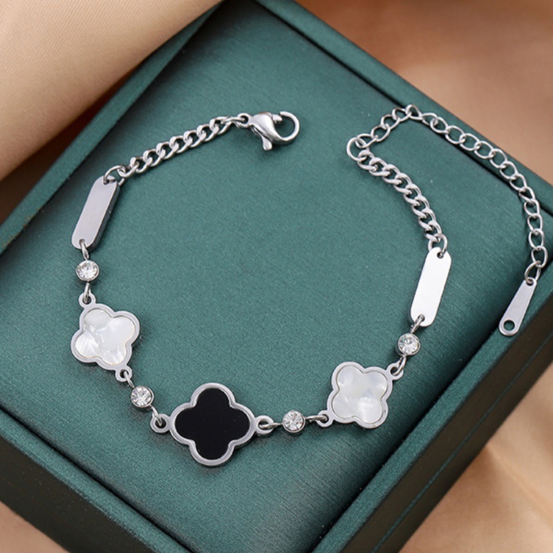 Ventas transfronterizas calientes nuevas pulseras de acero de titanio personalidad femenina de alto nivel diseño ligero de lujo moda temperamento versátil joyería de acero de titanio image 81