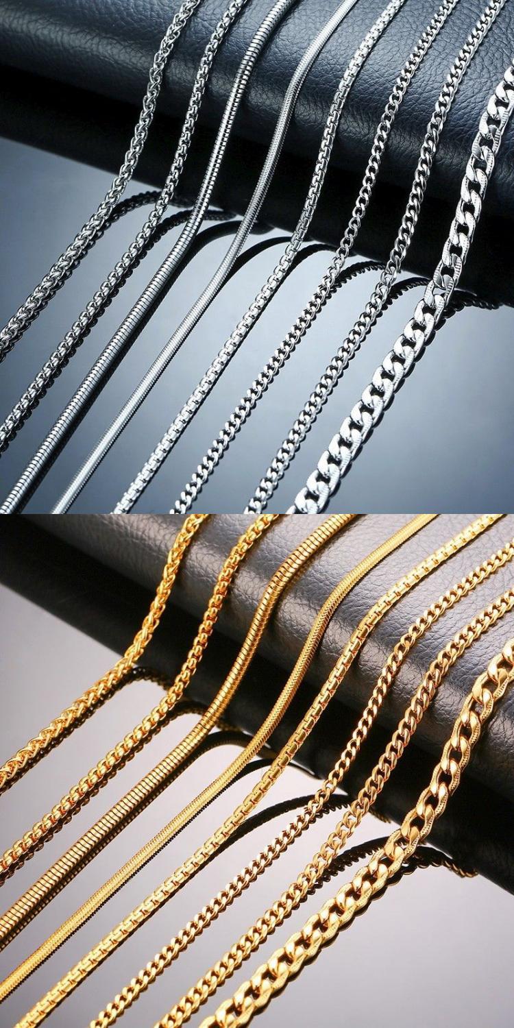 Variety of Chain Necklaces