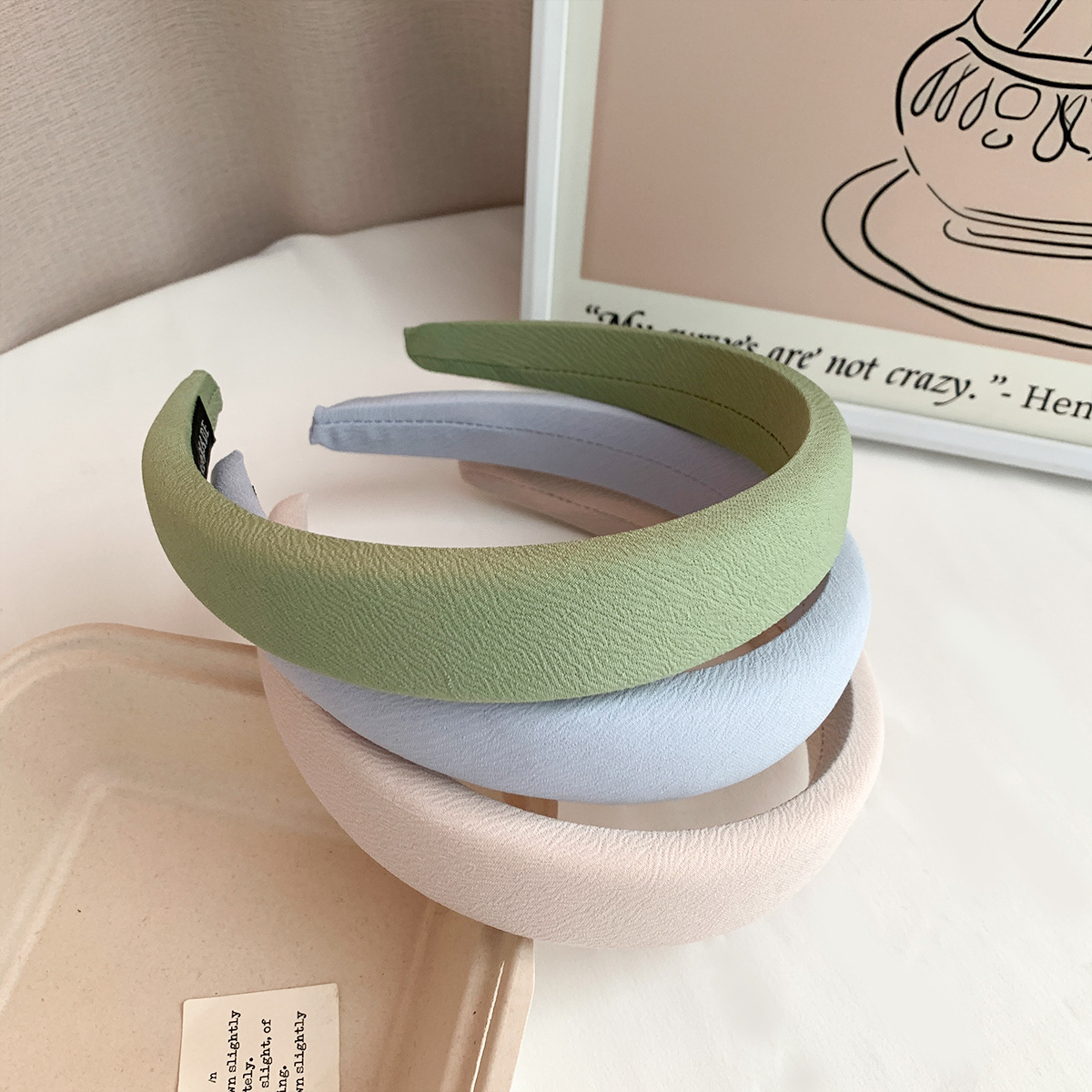 RUDAN Korea syksyn ja talven muoti monipuolinen korkea kallo-pääpanta hiusasusteet naisten yksivärinen yksinkertainen huippuluokan sienipääpanta_voghion.com