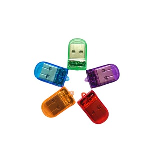 Factory direct transparent thumb card reader TF card/mobile phone memory card USB2.0 bird style card reader