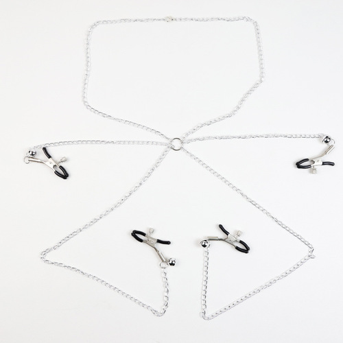 Jiuai even vaginal nipple clamp training SM props breast vibration massage toys adult sex female sex toys