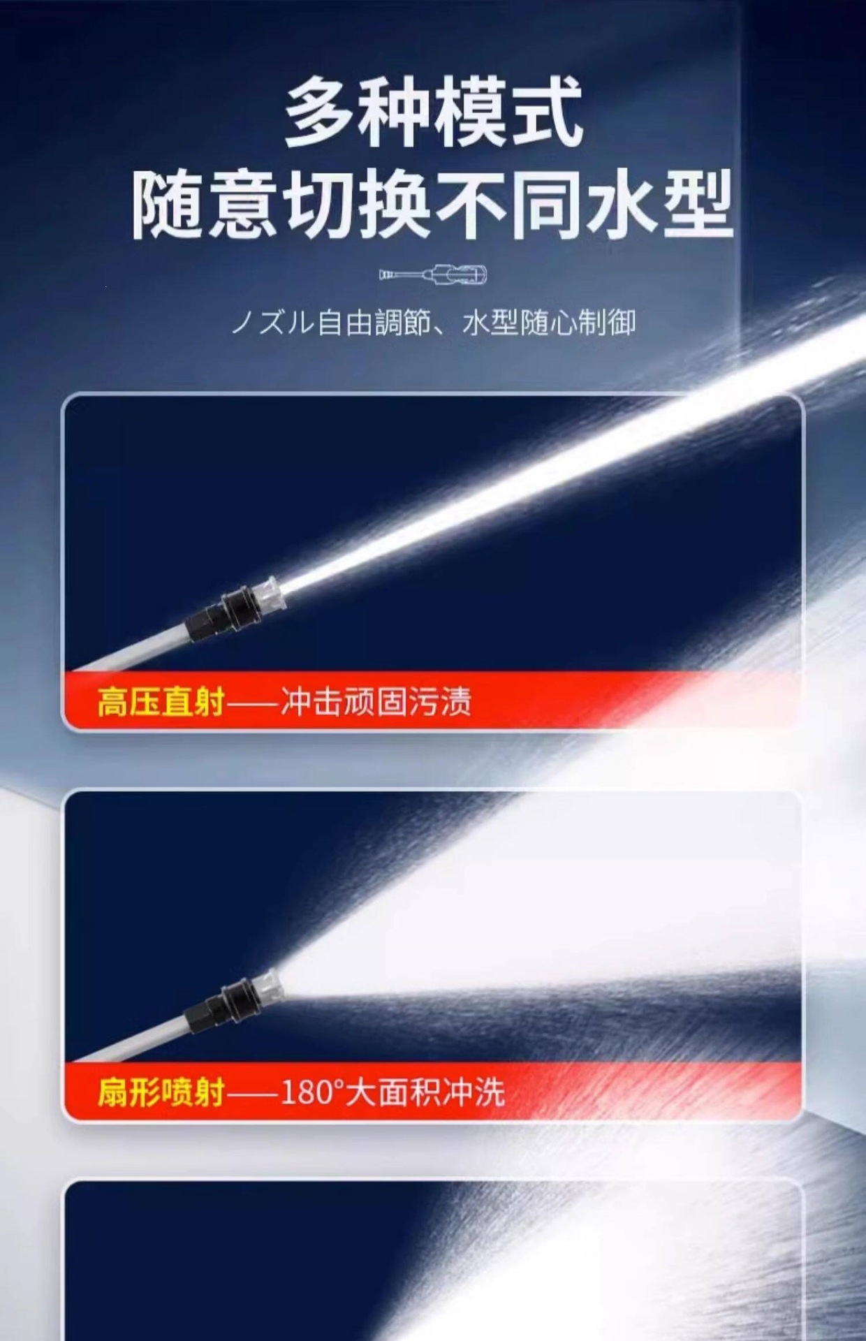 Suitable for high-pressure car wash water guns, wireless charging lithium battery, powerful household electric water gun, car wash tool